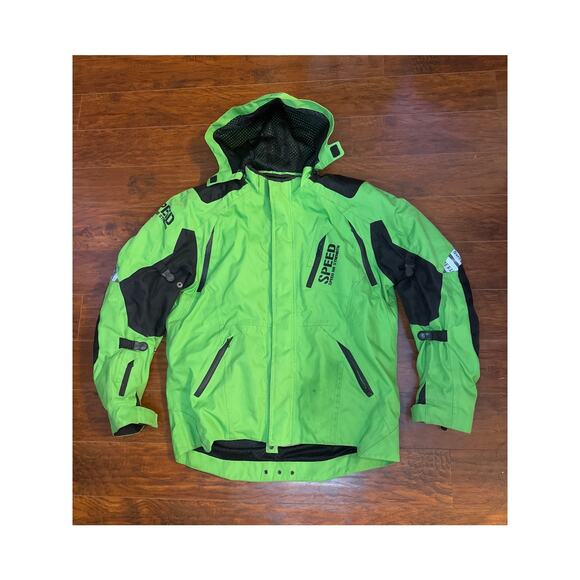 Speed and Strength Urge Overkill Men's Waterproof Motorcycle Jacket Green Sz XL - Picture 1 of 8